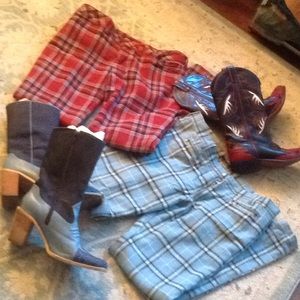 Abercrombie &Fitch plaid pants *only red plaid available